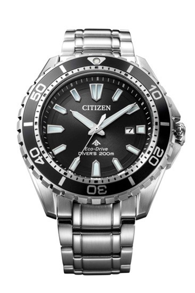 Citizen Promaster Diver Chronograph Black Dial Silver Steel Strap Watch For Men - BN0190-82E Buy Now By Citizen