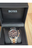 Hugo Boss Here Chronograph Black Dial Two Tone Steel Strap Watch for Men - 1513757 Buy Now By Hugo Boss