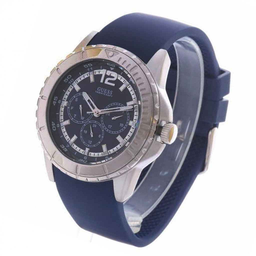 Guess Maverick Black Dial Rubber Strap Watch for Men - W0485G3 Buy Now By Guess