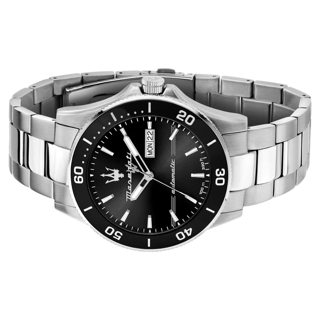 Maserati Competizione Automatic Black Dial Silver Steel Strap Watch For Men - R8823100002 Buy Now By Maserati