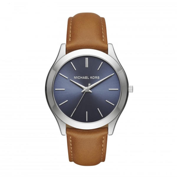 Michael Kors Slim Runway Analog Blue Dial Brown Leather Strap Watch For Men - MK8508 Buy Now By Michael Kors