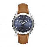 Michael Kors Slim Runway Analog Blue Dial Brown Leather Strap Watch For Men - MK8508 Buy Now By Michael Kors