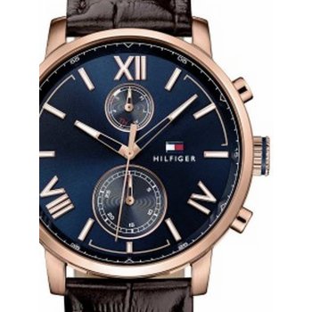 Tommy Hilfiger Aiden Quartz Blue Dial Brown Leather Strap Watch for Men - 1791308 Buy Now By Tommy Hilfiger