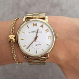 Marc Jacobs Baker White Dial Gold Steel Strap Watch for Women - MBM3243 Buy Now By Marc Jacobs