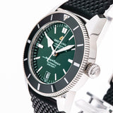 Breitling Superocean Heritage B20 Automatic 42 Green Dial Black Mesh Bracelet Watch for Women - AB2010121L1S1 Buy Now By Breitling