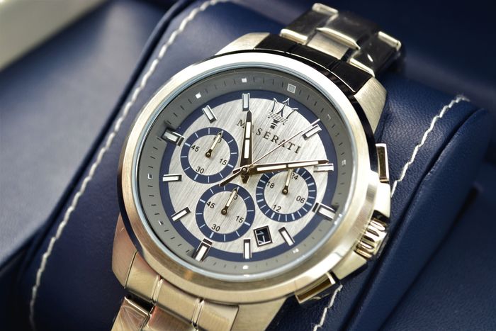 Maserati Successo Chronograph Silver Dial Silver Steel Strap Watch For Men - R8873621006 Buy Now By Maserati