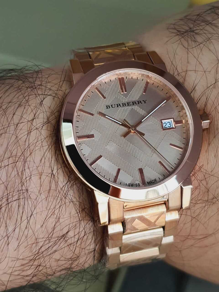 Burberry The City Diamonds Rose Gold Dial Rose Gold Steel Strap Watch for Women - BU9126 Buy Now By Burberry