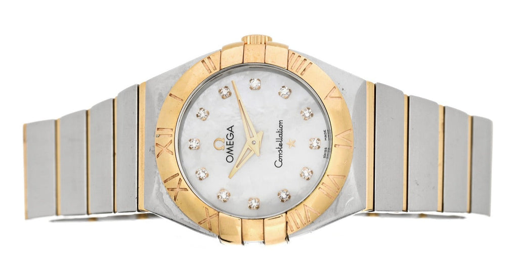 Omega Constellation Manhattan Mother of Pearl Dial Two Tone Steel Strap Watch for Women - 131.20.28.60.55.002 Buy Now By Omega