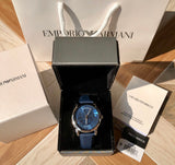 Emporio Armani Luigi Automatic Blue Dial Blue Leather Strap Watch For Men - AR60030 Buy Now By Emporio Armani