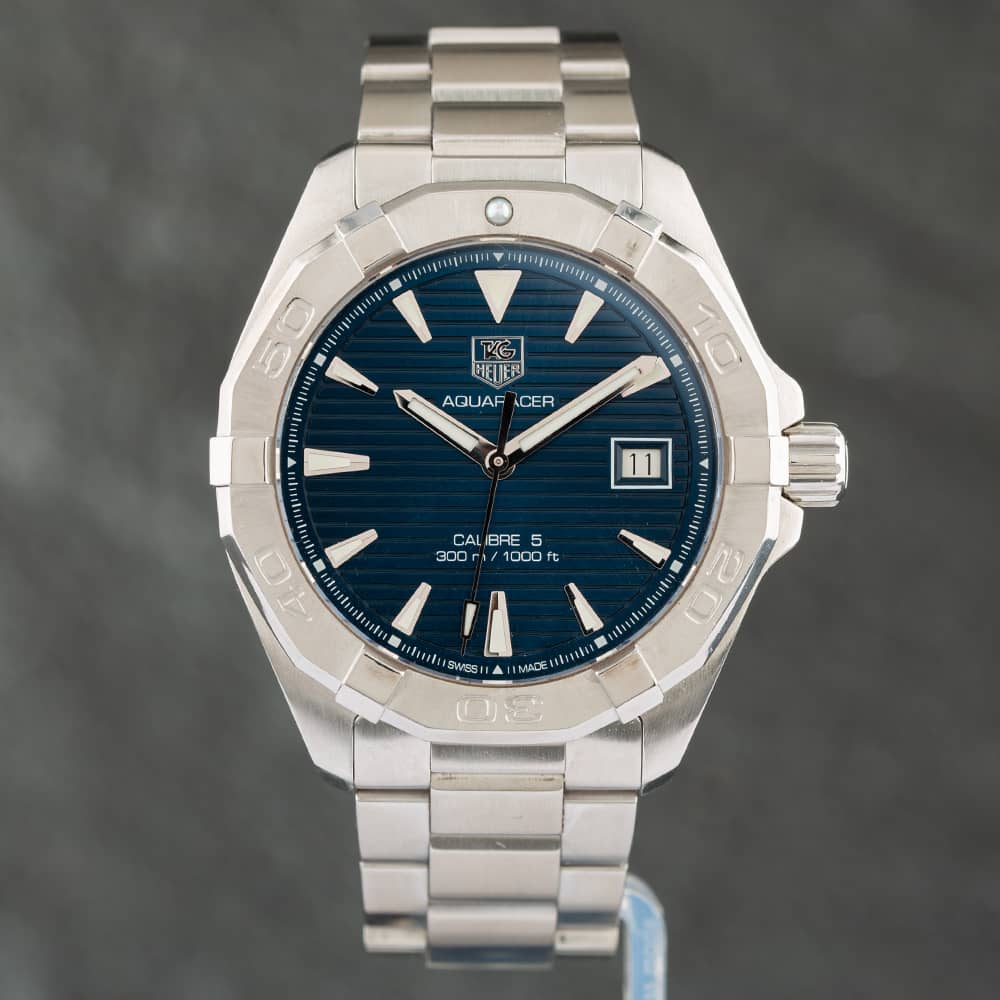 Tag Heuer Aquaracer Automatic Blue Dial Silver Steel Strap Watch for Men - WAY2112.BA0928 Buy Now By Tag Heuer