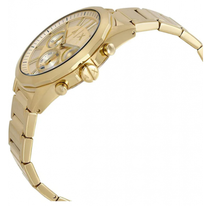 Armani Exchange Drexler Chronograph Gold Dial Gold Steel Strap Watch For Men - AX2602 Buy Now By Armani Exchange