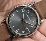 Emporio Armani Luigi Quartz Grey Dial Brown Leather Strap Watch For Men - AR11175 Buy Now By Emporio Armani
