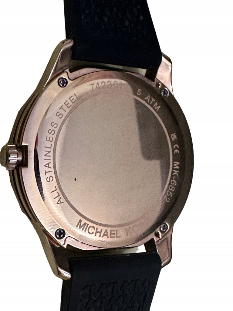 Michael Kors Runway Quartz Black Dial Black Silicone Strap Watch For Women - MK6852 Buy Now By Michael Kors
