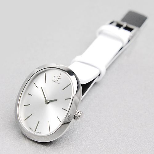 Calvin Klein Incentive White Dial White Leather Strap Watch for Women - K3P231L6 Buy Now By Calvin Klein