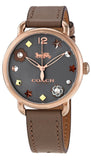 Coach Delancey Grey Dial Brown Leather Strap Watch for Women - 14502797 Buy Now By Coach