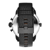 Diesel Little Daddy Black Dial Black Leather Strap Watch For Men - DZ7334 Buy Now By Diesel