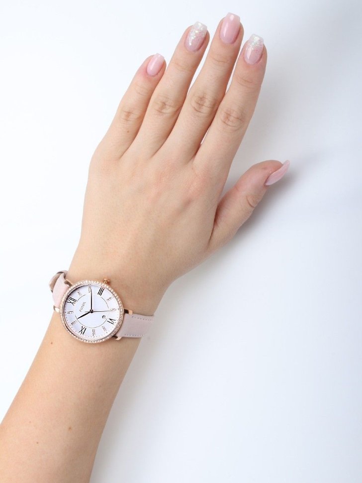 Fossil Jacqueline White Dial Pink Leather Strap Watch for Women - ES4303 Buy Now By Fossil