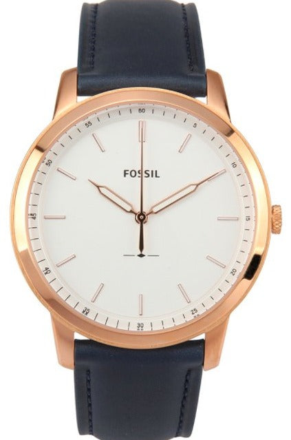 Fossil The Minimalist Slim White Dial Blue Leather Strap Watch for Men - FS5371 Buy Now By Fossil