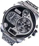 Diesel Mr Daddy 1.0 Black Dial Stainless Steel Stainless Watch For Men - DZ7221 Buy Now By Diesel