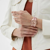 Michael Kors Ritz Chronograph Rose Gold Dial Rose Gold Steel Strap Watch For Women - MK6753 Buy Now By Michael Kors