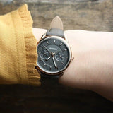 Fossil Tailor Grey Dial Grey Leather Strap Watch for Women - ES3913 Buy Now By Fossil