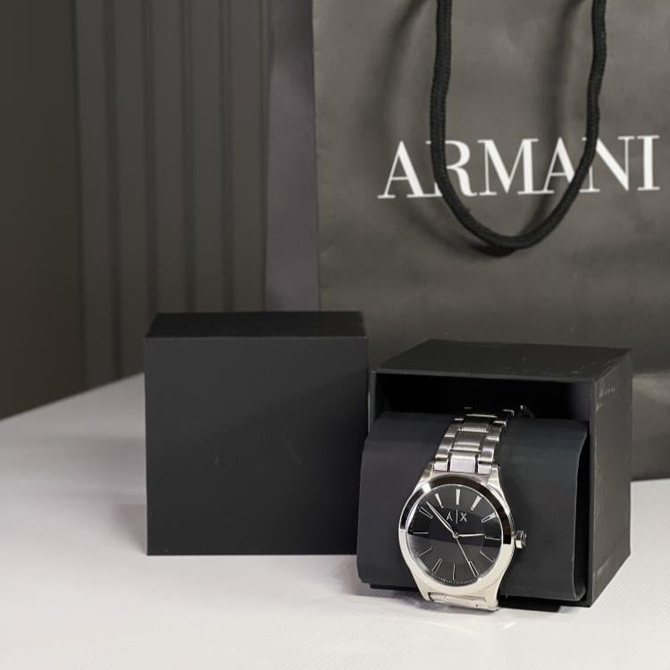 Armani Exchange Nico Analog Black Dial Silver Steel Strap Watch For Men - AX2320 Buy Now By Armani Exchange