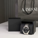 Armani Exchange Nico Analog Black Dial Silver Steel Strap Watch For Men - AX2320 Buy Now By Armani Exchange