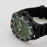 Emporio Armani Diver Chronograph Quartz Green Dial Black Silicon Strap Watch For Men - AR11463 Buy Now By Emporio Armani