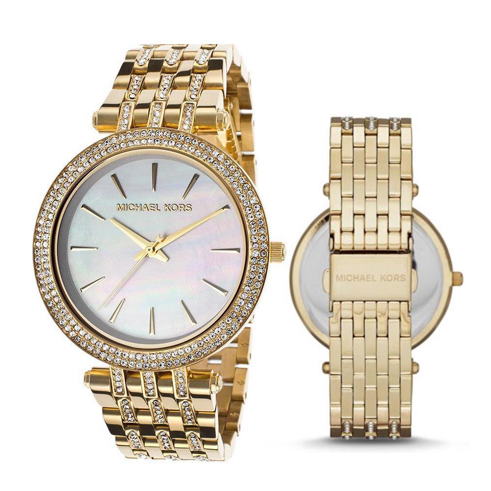 Michael Kors Darci Mother of Pearl Dial Gold Steel Strap Watch for Women - MK3219 Buy Now By Michael Kors