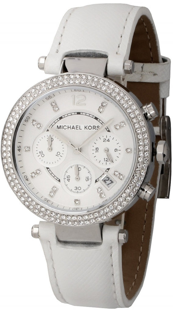 Michael Kors Parker White Dial White Leather Strap Watch for Women - MK2277 Buy Now By Michael Kors