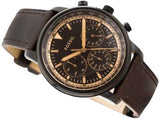 Fossil Goodwin Chronograph Brown Dial Brown Leather Strap Watch for Men - FS5529 Buy Now By Fossil