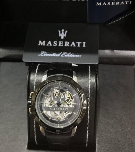 Maserati Automatic Black Dial Black Leather Strap Watch For Men - R8821119007 Buy Now By Maserati