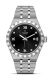 Tudor Royal Automatic Diamonds Black Dial Silver Steel Strap Watch for Men - M28600-0004 Buy Now By Tudor