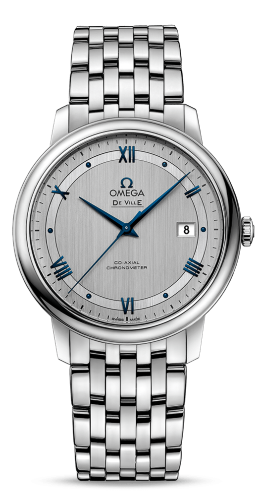 Omega De Ville Prestige Co-Axial Grey Dial Silver Steel Strap Watch for Men - 424.10.40.20.06.002 Buy Now By Omega