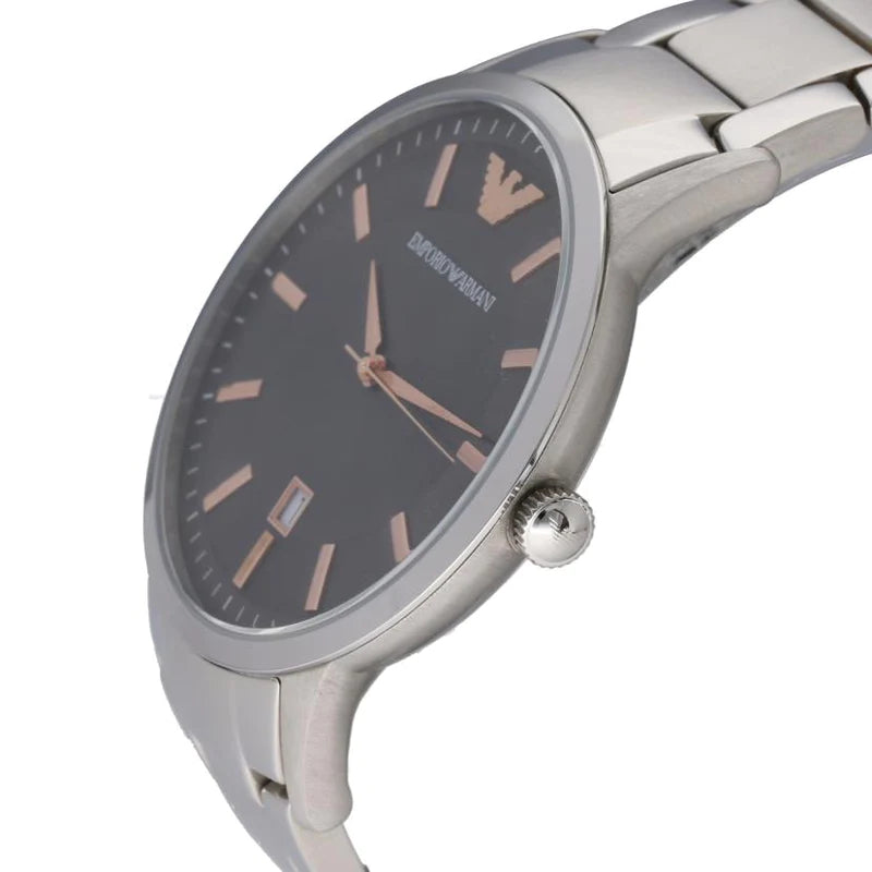 Emporio Armani Renato Quartz Grey Dial Silver Steel Strap Watch For Men - AR2514 Buy Now By Emporio Armani