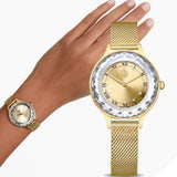 Swarovski Octea Nova Analog Gold Dial Gold Mesh Strap Watch for Women - 5649993 Buy Now By Swarovski