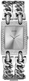 Guess Mod Heavy Metal Diamonds Silver Dial Silver Steel Strap Watch for Women - W95088L1 Buy Now By Guess
