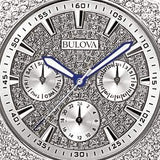Bulova Crystal Collection Phantom Silver Dial Silver Steel Strap Watch for Men - 96C002 Buy Now By Bulova
