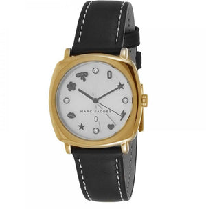 Marc Jacobs Mandy White Dial Black Leather Strap Watch for Women - MJ1564 Buy Now By Marc Jacobs