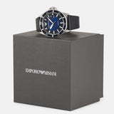 Emporio Armani Diver Three-Hand Quartz Blue Dial Blue Leather Strap Watch For Men - AR11516 Buy Now By Emporio Armani