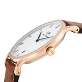 Daniel Wellington Dapper Durham White Dial Brown Leather Strap Watch For Women - DW00100113 Buy Now By Daniel Wellington