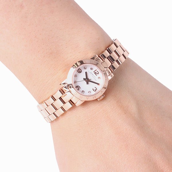 Marc Jacobs Amy White Dial Rose Gold Steel Strap Watch for Women - MBM3227 Buy Now By Marc Jacobs
