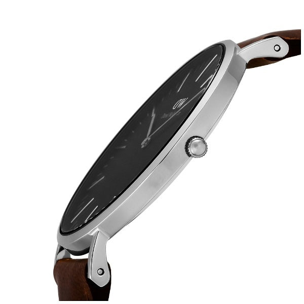 Daniel Wellington Classic Bristol Black Dial Brown Leather Strap Watch For Men - DW00100131 Buy Now By Daniel Wellington