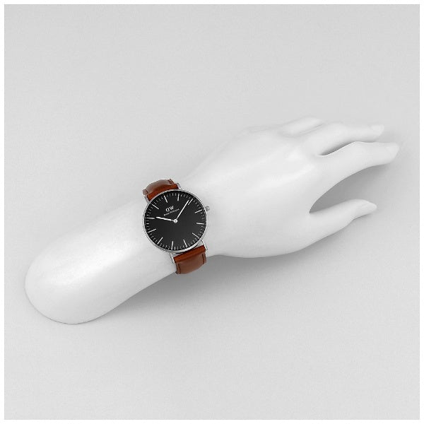 Daniel Wellington Classic Durham Black Dial Brown Leather Strap Watch For Women - DW00100142 Buy Now By Daniel Wellington