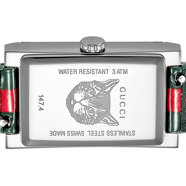 Gucci G Frame Quartz Green & Red Mother of Pearl Dial Multicolor Leather Strap Watch For Women - YA147408 Buy Now By Gucci