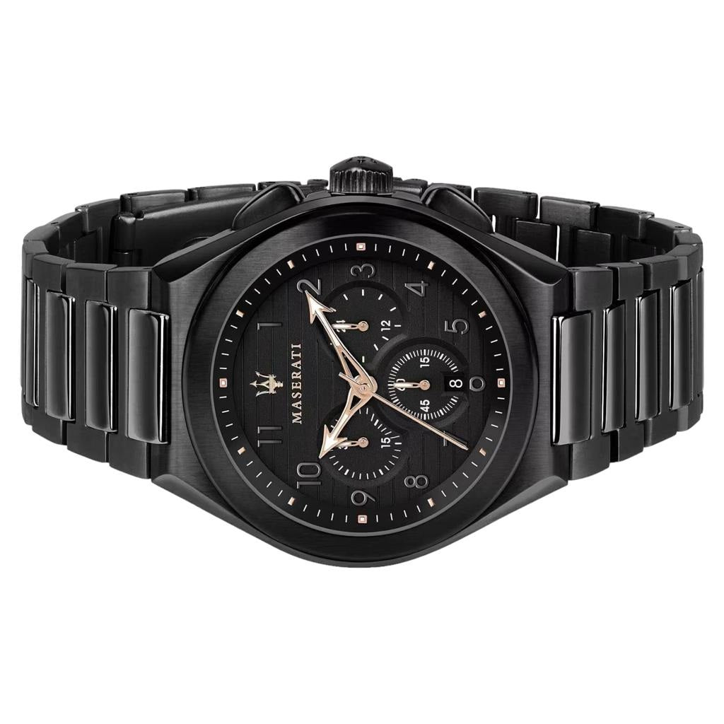 Maserati Triconic Quartz Black Dial Black Steel Strap Watch For Men - R8873639003 Buy Now By Maserati
