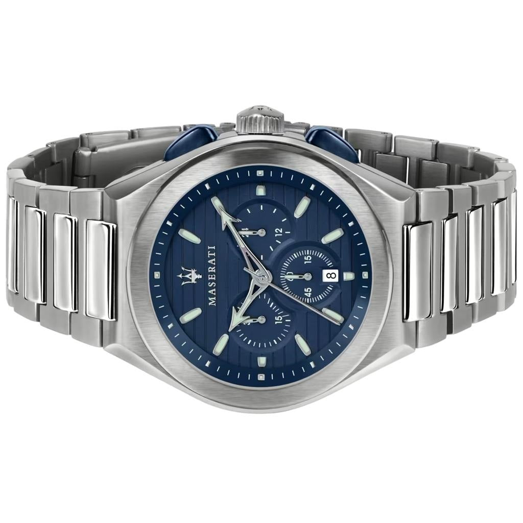Maserati Triconic Quartz Blue Dial Silver Steel Strap Watch For Men - R8873639001 Buy Now By Maserati