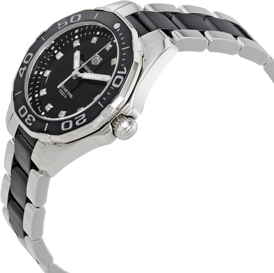 Tag Heuer Aquaracer Quartz Black Dial Two Tone Steel Strap Watch for Women - WAY131C.BA0913 Buy Now By Tag Heuer