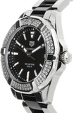 Tag Heuer Aquaracer Quartz Diamonds Black Dial Two Tone Steel Strap Watch for Men - WAY131E.BA0913 Buy Now By Tag Heuer