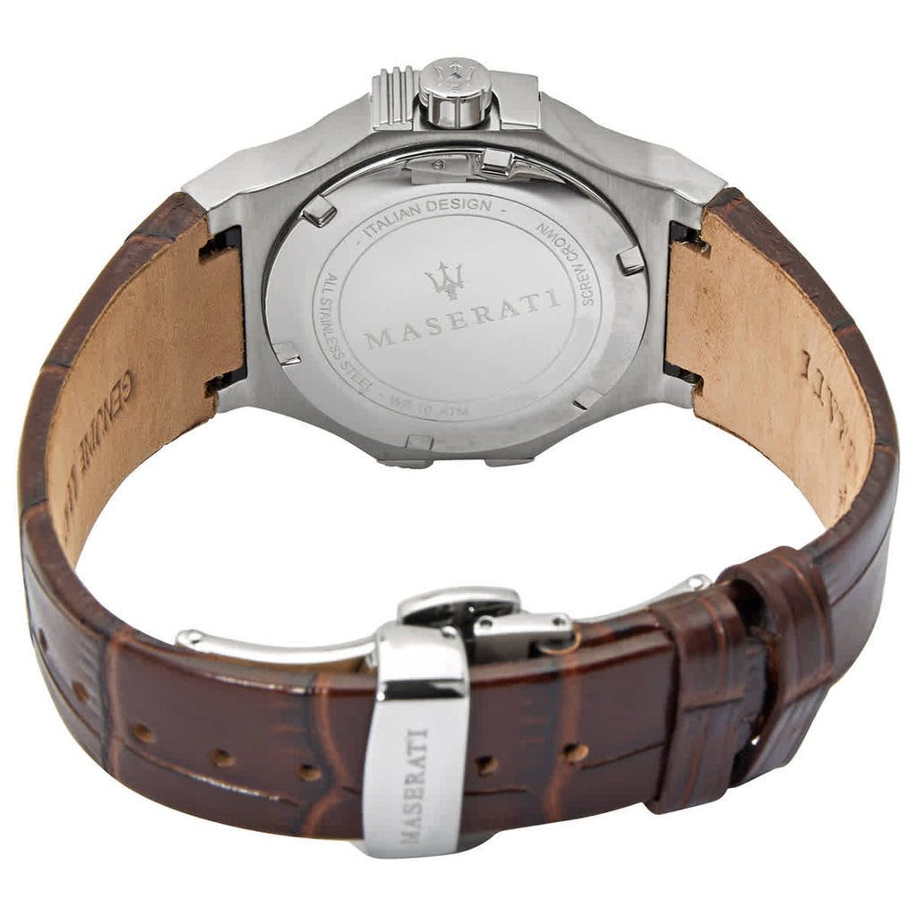 Maserati Potenza Silver Dial Brown Leather Strap Watch For Women - R8851108506 Buy Now By Maserati